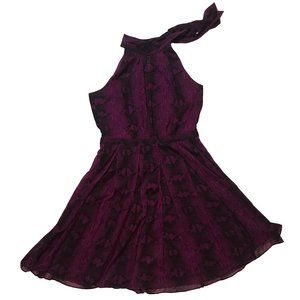 White House Black Market Purple Snakedress
